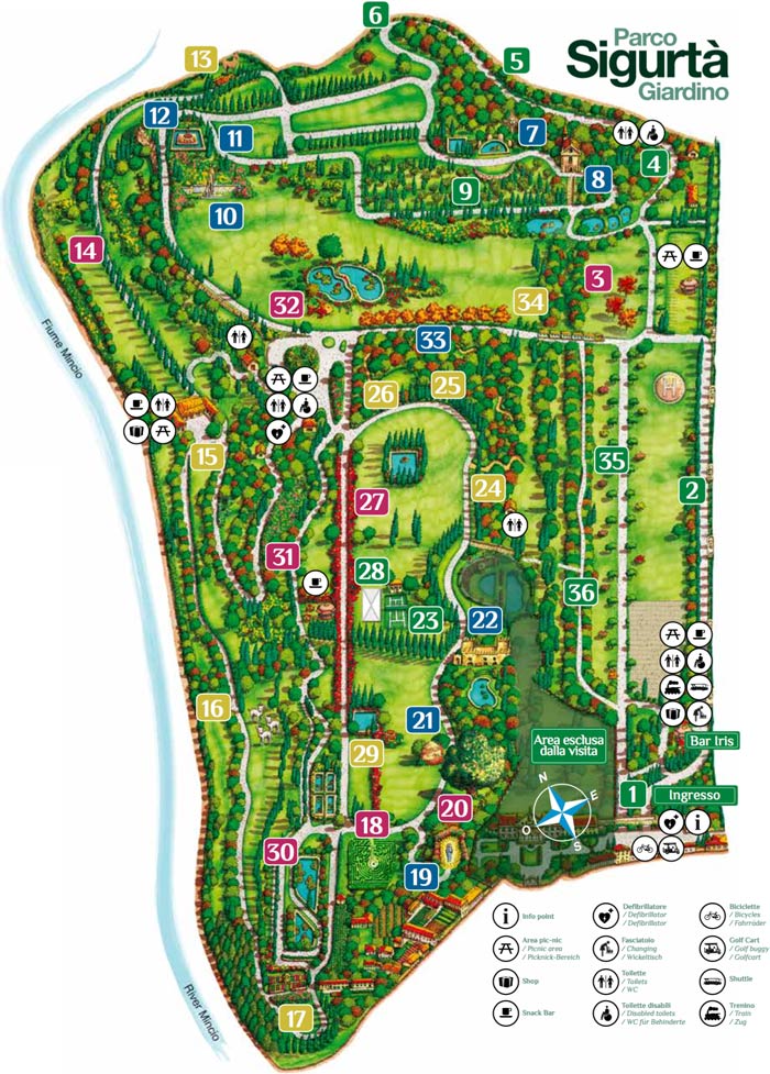 Mappa Parco Giardino Sigurtà Mappa Parco Giardino Sigurtà