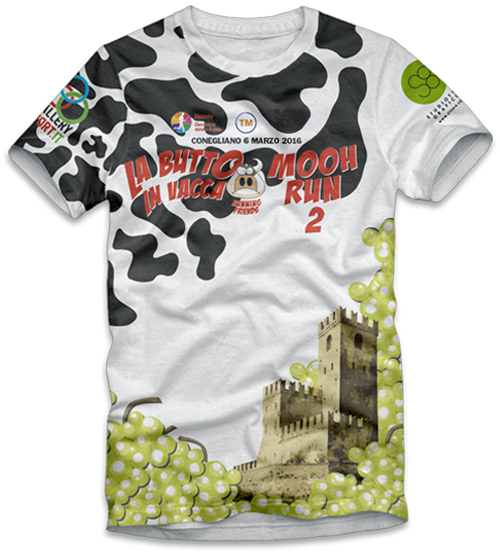 Maglia tecnica MoohRun2: fronte Maglia tecnica MoohRun2: fronte